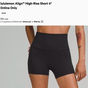 lululemon Align High-Rise Short 4"
